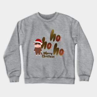 COW Santa Claus - Merry Christmas Crewneck Sweatshirt